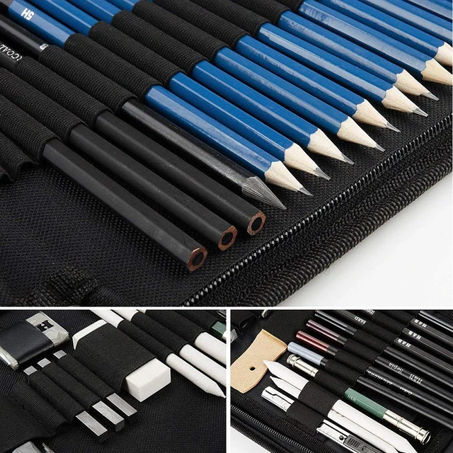 35Pcs Sketch Drawing Pencil Set Carbon Charcoal Graphite Stick Rod Graphing  Art Kit Zipper Case For Beginner Professional Artist - AliExpress