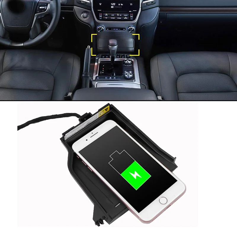 car wireless QI charger for Toyota LAND CRUISER LC200 2016 2019