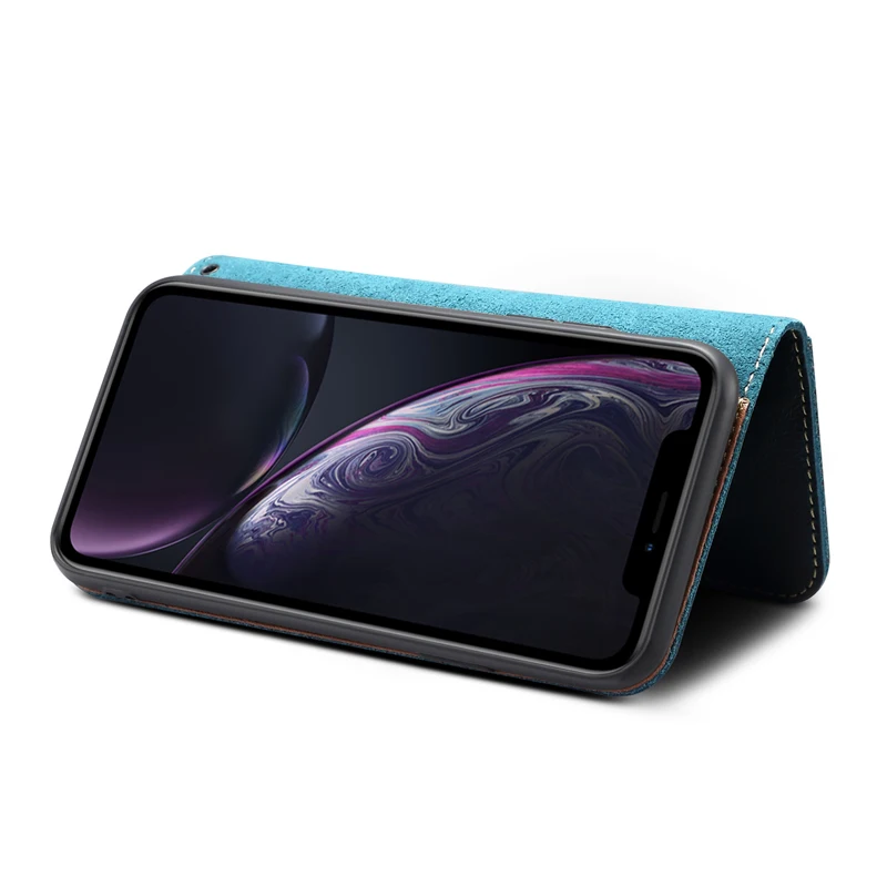 Для iPhone XS XR подлинный Флип-кейс iPhone 7 8 ремешок Ретро воловья кожа телефон Чехол кошелек смарт-чехол для iPhone XS Max