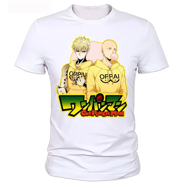 

Top Quality One Punch Man Hoodies Anime Raining To Beat Goku ONE PUNCH-MAN Re-make Tshirt Harajuku T shirt For Men