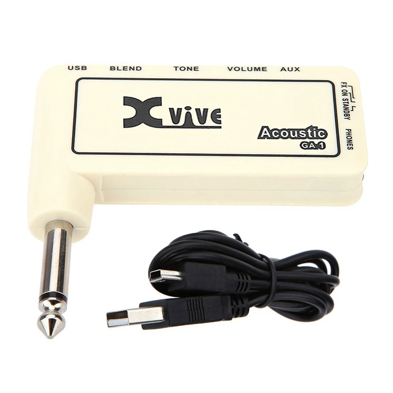 Xvive GA1 Classic Rock Mini Portable Rechargeable Electric Guitar Plug Headphone Amp Amplifier
