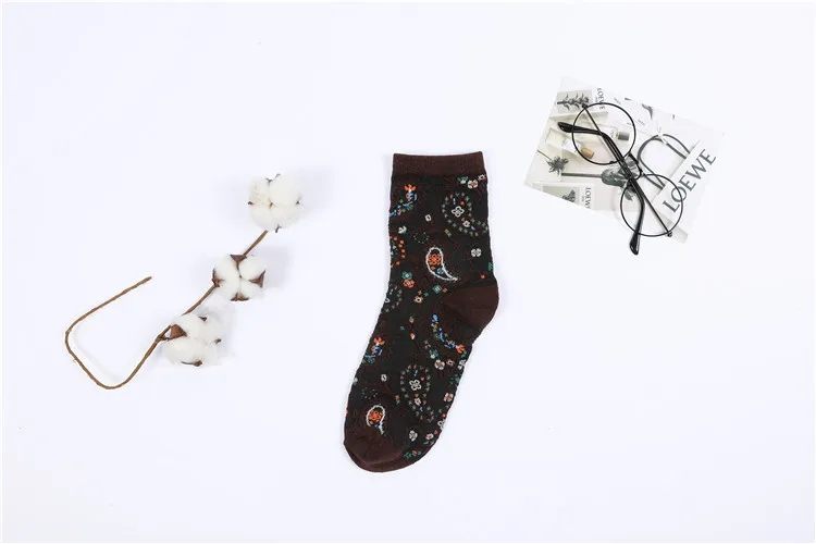 Jeseca новые хлопковые носки до щиколотки Женские Жаккардовые носки с тотемом на заказ в народном стиле осенне-зимние теплые женские рождественские подарки нижнее белье носки