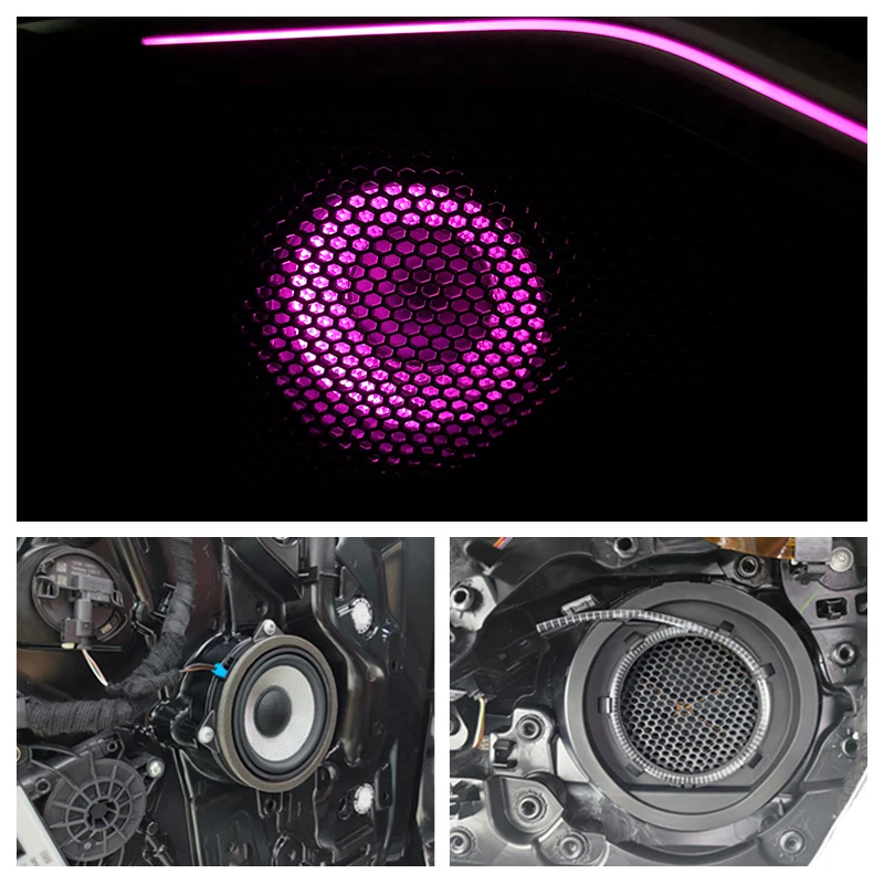 BMW G20 3 시리즈용 자동차 LED 스피커, 전면 도어 글로우 트위터, 중간 발광 야간 조명 트림, 오디오 스피커 경적 커버 액세서리