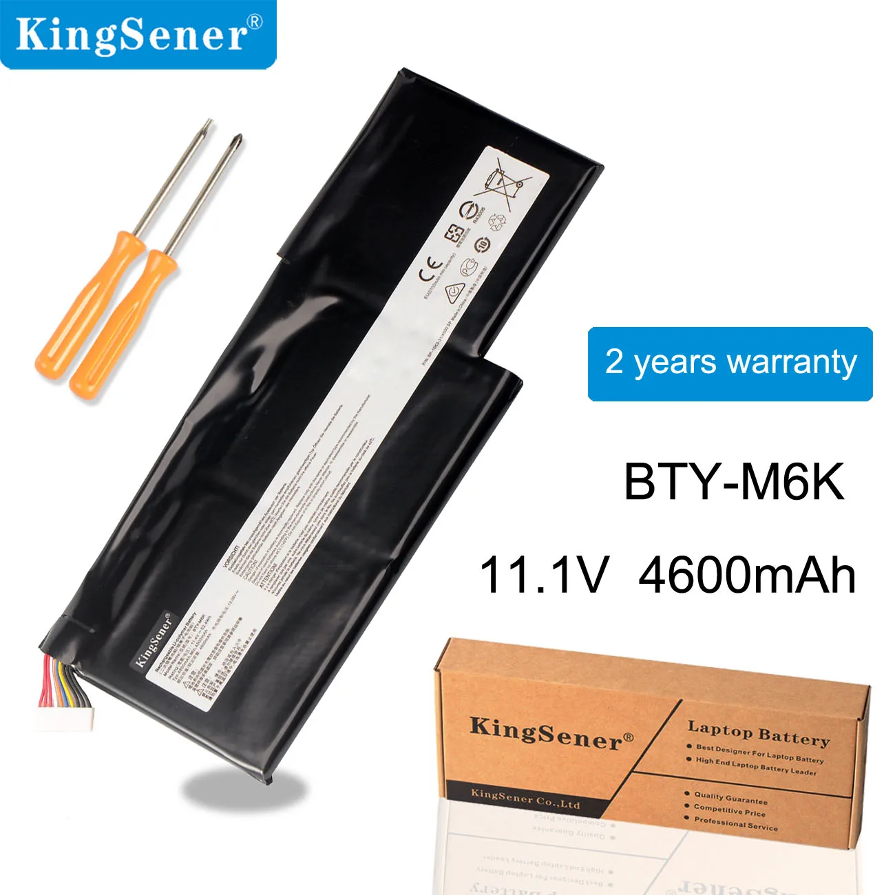 Аккумулятор Kingsener для ноутбука MSI тонкий аккумулятор BTY M6K GS63VR 7RG 005 GF63 8RD 031TH 8RC GF75 3RD