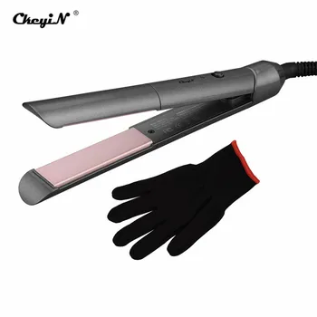 

Professional Straightening Irons Tourmaline Ceramic Fast Warm-up Hair Straightener Curler Plate Iron Tools with free Anti-scald