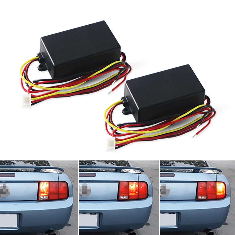 Fengyuanhong 1Pair Automotive Turn Light Module Sequential Flow Semi Dynamic Chase Flash Tail Lamp Boxes