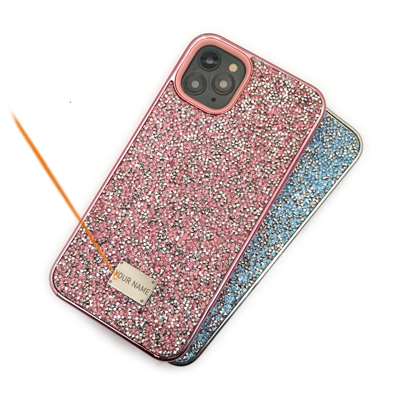 

Blinking Rhinestone Phone Case For iPhone 11 Pro Max 2 in 1 Diamond Glitter Women Back Case For iphone Xs Max Cases, Fran-DD