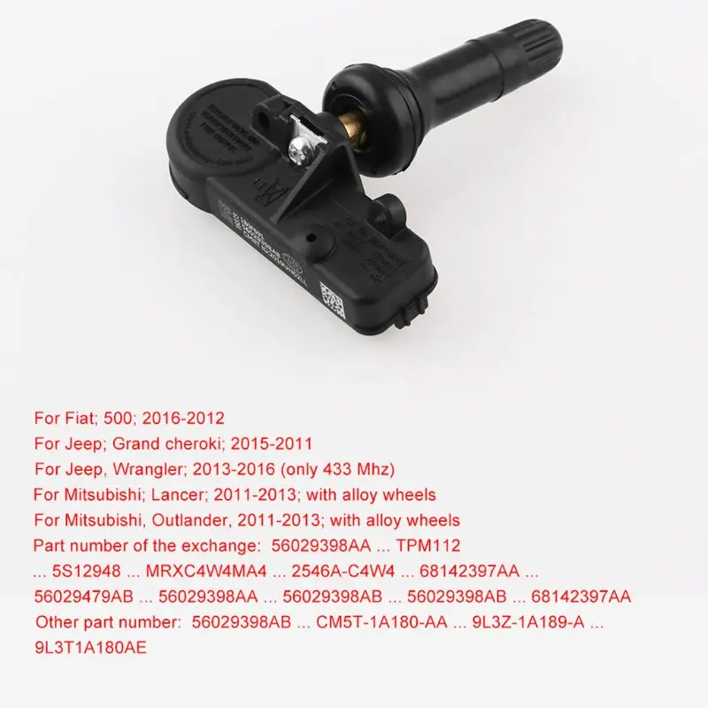 OEM 56029398AB 68241067AB датчик давления в шинах для CHRYSLER JEEP DODGE TPMS
