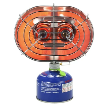 

Double Head Outdoor Heater Infrared Ray Camping Heating Stove Warmer Heating Gas Stove gas-burner camping equipment supplies