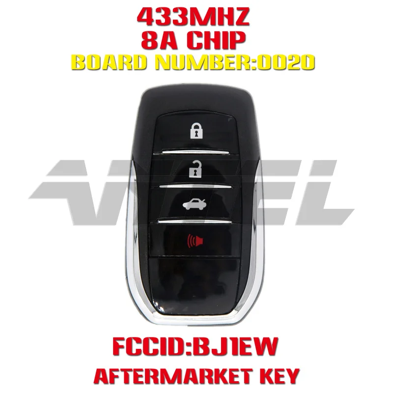 Смарт-ключ для автомобиля без ключа ANTEL 433 МГц Toyota Camry Corolla Levin RAV4 Автомобильный