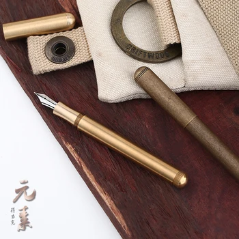 

Delike Metal Full Brass Fountain Pen Threaded Surface Ink Pen