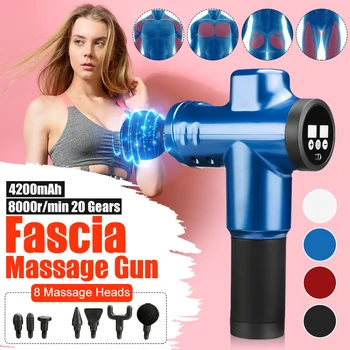 

LCD Display Massage Gun Deep Muscle Massager Muscle Pain Body Neck Massage Exercising Relaxation Slimming Shaping Pain Relief