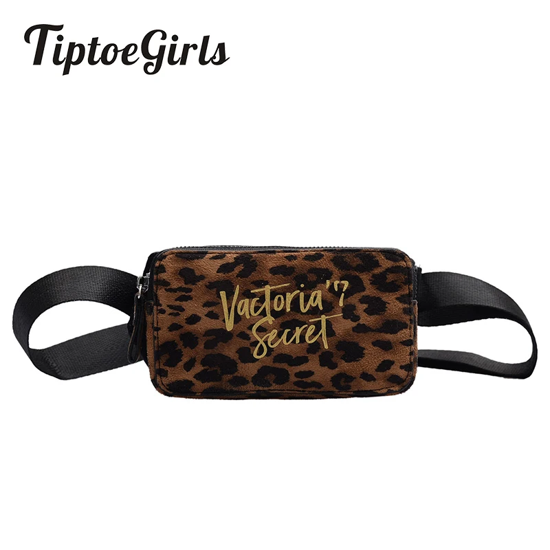

High Quality Wool Ladies Waist Bag Vactoria's Secret Print Chest Bag Casual Multi-Function Shoulder Bag Female Messenger Bag