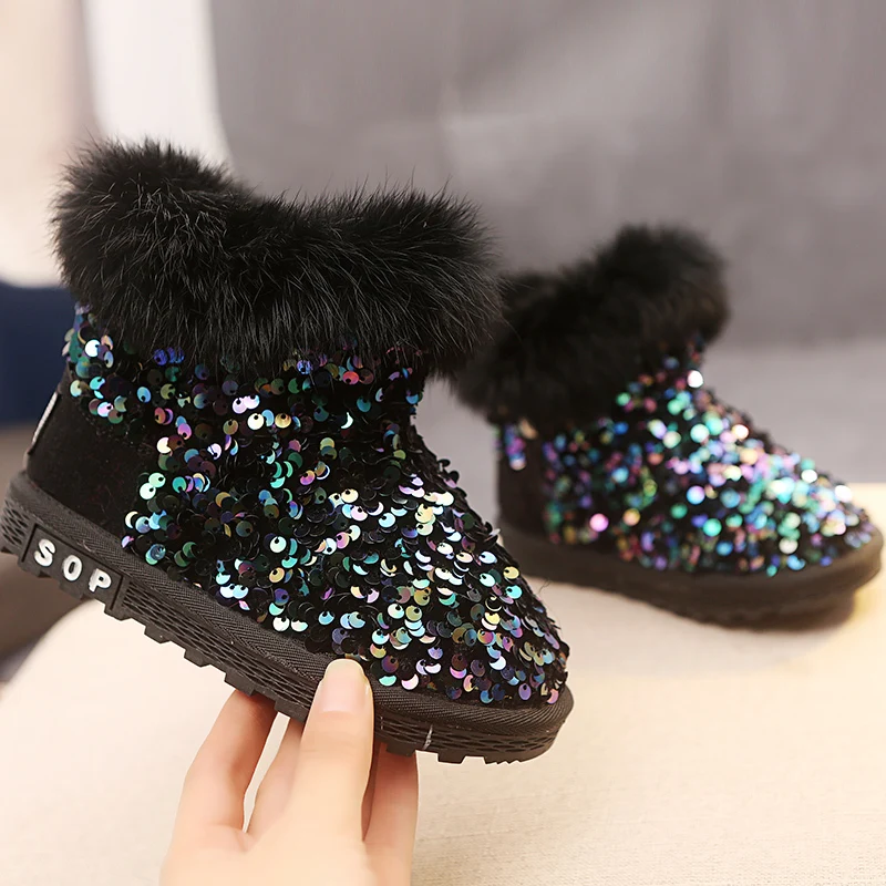 Зимние ботинки для девочек коллекция 2019 года модные зимние детские теплые