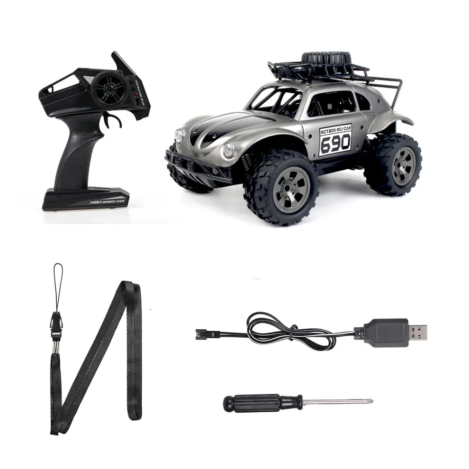 KY-1816A 2,4G 2WD 1/18 Масштаб RC Гусеничный внедорожник 260 Мотор бесконечная скорость прочный RC автомобиль игрушки для детей взрослых RTR - Цвет: Серебристый