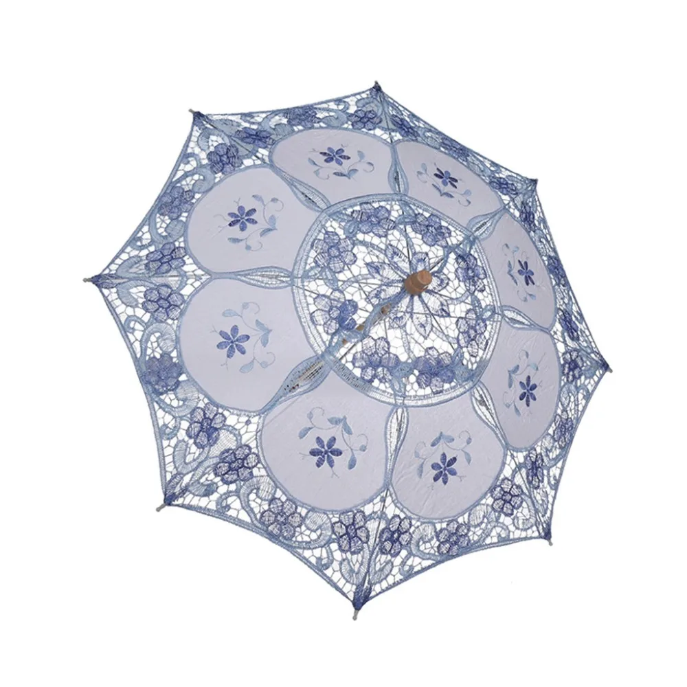 Mini Vintage Wood Embroidery Pure Cotton Lace Umbrella Wedding Umbrella So Small for Wedding Gift Photo Props Kids Gift #3B31 (19)