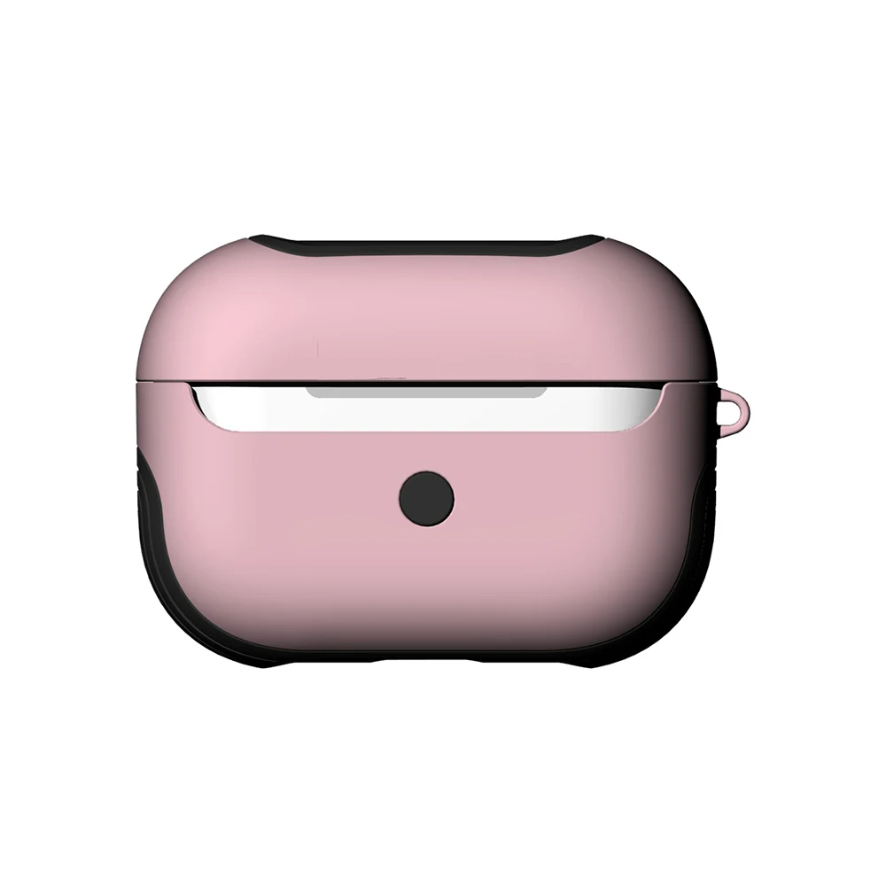 Розовый Сумка для наушников для AirPods Pro Чехол TPU+ PC защитный чехол для переноски - Цвет: Розовый