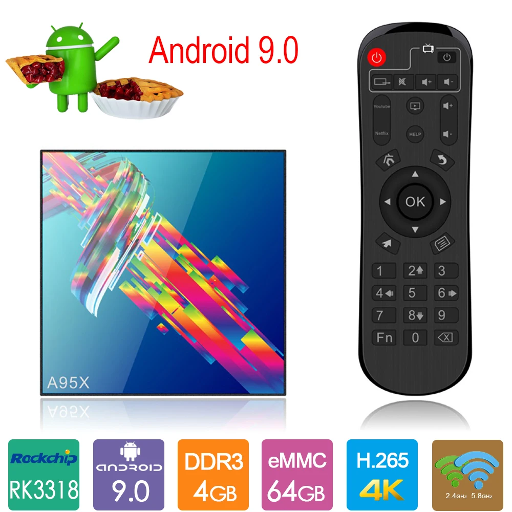 ТВ-приставка A95X R3 на Android 9 0 4 + 64 ГБ 4K 2 ГГц | Электроника