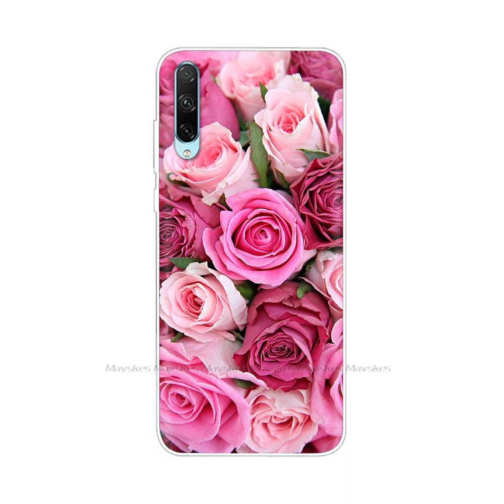 Floral Silicone Soft Phone Case with TPU Bumper