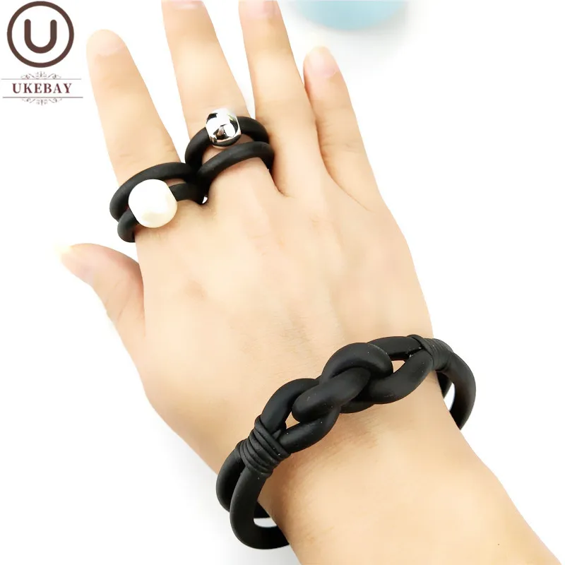 

UKEBAY New Cuff Bracelets Designer Luxury Jewelry For Women Charm Bracelet Handmade Rubber Bangles Indian Bangles Bohemia Style