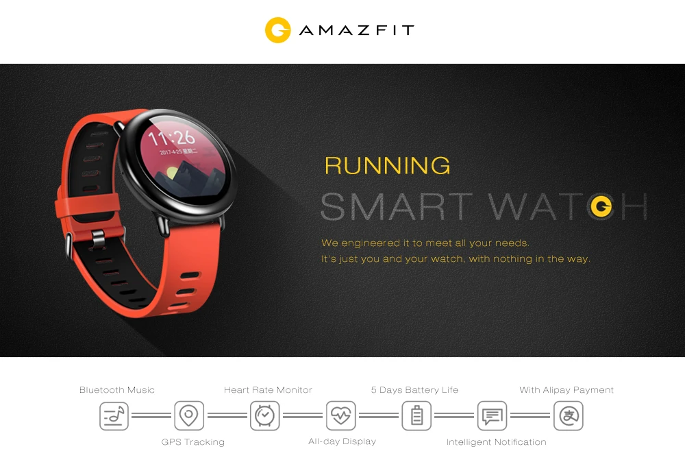 Xiaomi Huami Amazfit Pace умные часы Amazfit умные часы Bluetooth gps информация толчок пульса Интеллектуальный монитор