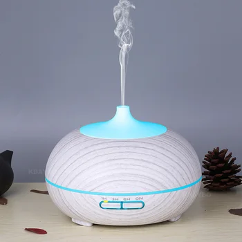 

White Grain 300ml Essential Oil Diffuser Ultrasonic Air Humidifier with 7 Color Changing LED Lights for Office Home