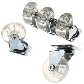 

New Transparent PU Caster Mute Universal Heavy Duty Furniture Wheel For Children's Car Office Chair Swivel Casters