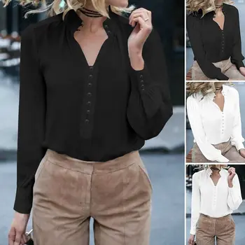 

ZANZEA 2020 Fashion Women Tops and Blouses Ladies Elegant Work White Tops Women's Casual Stand Collar Tunic Blusas Plus Size 5XL