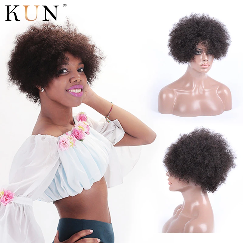 

Short Human Hair Wigs Afro Kinky Curly 13x6 Lace Front Human Hair Wigs 150 Density Brazilian Short Glueless Wig Remy Pre Plucked