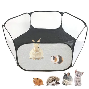 

WSFS Hot Small Animals C&C Cage Tent Breathable & Transparent Pet Playpen Open Outdoor/Indoor Exercise Fence Portable Yard Fence