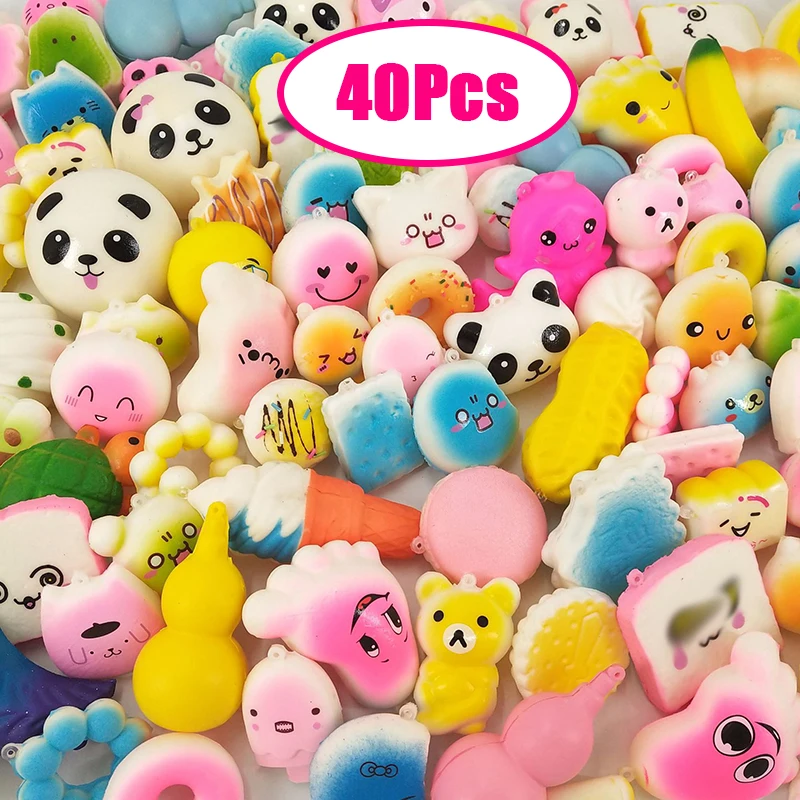Random 40 pcs Squishy Ice Cream Scented Slow Rising Kawaii Simulation Lovely Toy Soft Food squishi squishy toy Squishies | Игрушки и