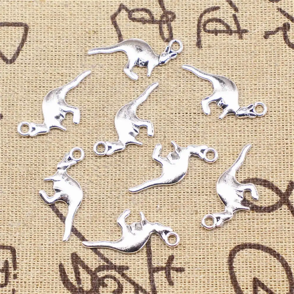 

Heart Pendant 16x25mm Kangaroo Charms Antique Silver Color 10pcs