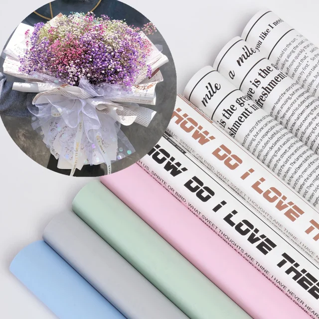 20 Sheets of Translucent Wrapping Paper Waterproof Flower Wrapping Paper  Flower Shop Bouquet Wrapping Paper - AliExpress