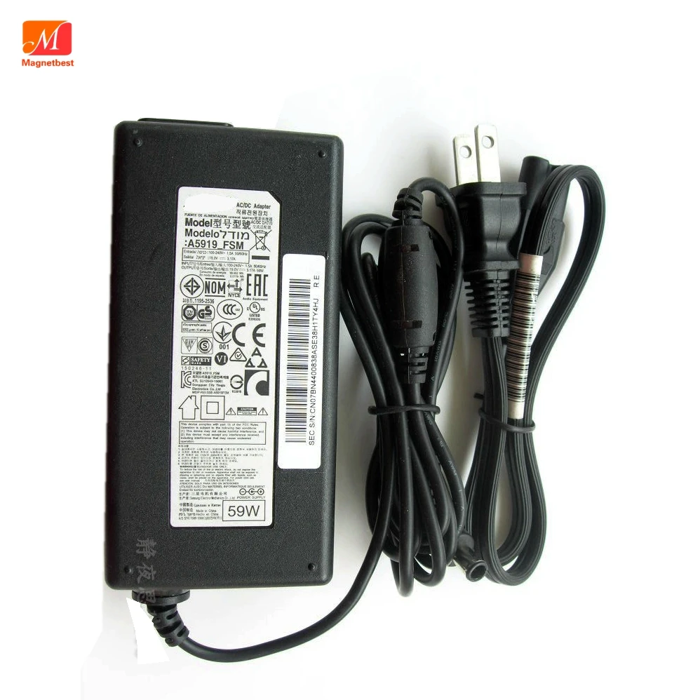 

19V 3.17A AC DC Adapter Charger For Samsung UA32J4088AJ UA32J40SW LCD A5919_FSM 19V 2.53A power adapter