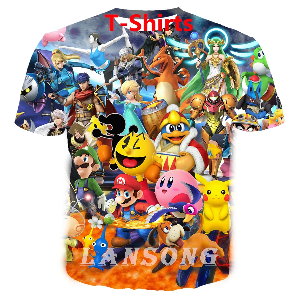Футболка с 3d принтом super smash mario bros/Толстовка/толстовка/штаны для мужчин веселое Harajuku тройник уличная одежда в стиле хип-хоп плюс размер