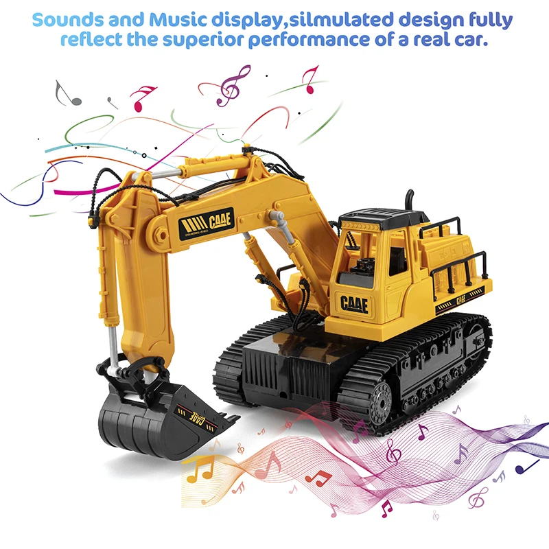 RC Excavator RTR For kids 15 Channel 2.4G 1/22 RC Car RC Excavatorv Engineering Car Remote Control Cars Gifts