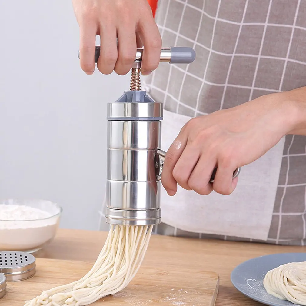 Manual Stainless Steel Noodle Maker Press Pasta Machine Crank Cutter Fruits Juicer Cookware Making Spaghetti Kitchenware