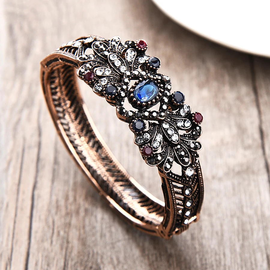 Этнический турецкий женский широкополосный массивный Большой Браслет манжета