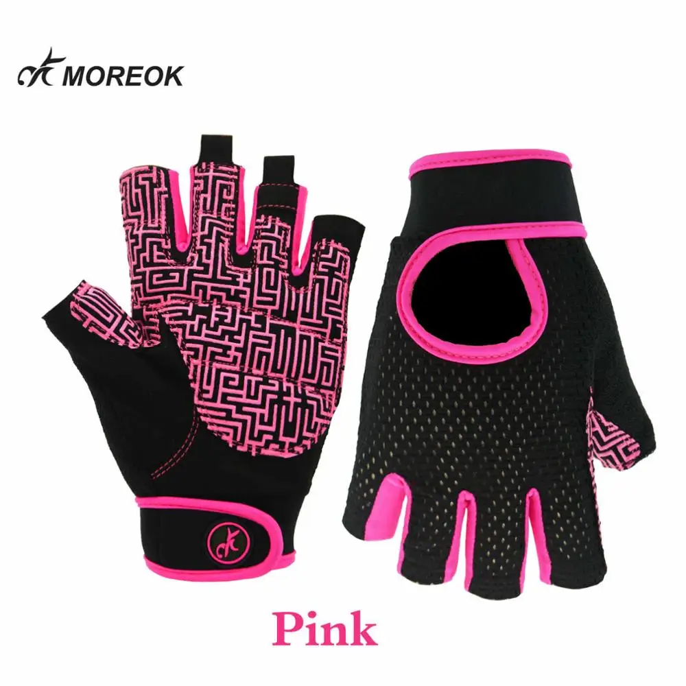 pink MK100 Перчатки для велоспорта, фитнеса, тренажерного зала, для мужчин и женщин, противоскользящие, для кроссфита, тренировок, йоги, бодибилдинга, бега, гантели для тяжелой атлетики, спортивные перчатки - Цвет: pink MK100