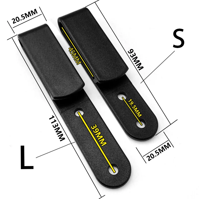2 Clip Porta Profonda Per Coltelli - In Metallo | Per Modelli Spyderco, Benchmade E Altri | Design A 3 Fori - Foto 11