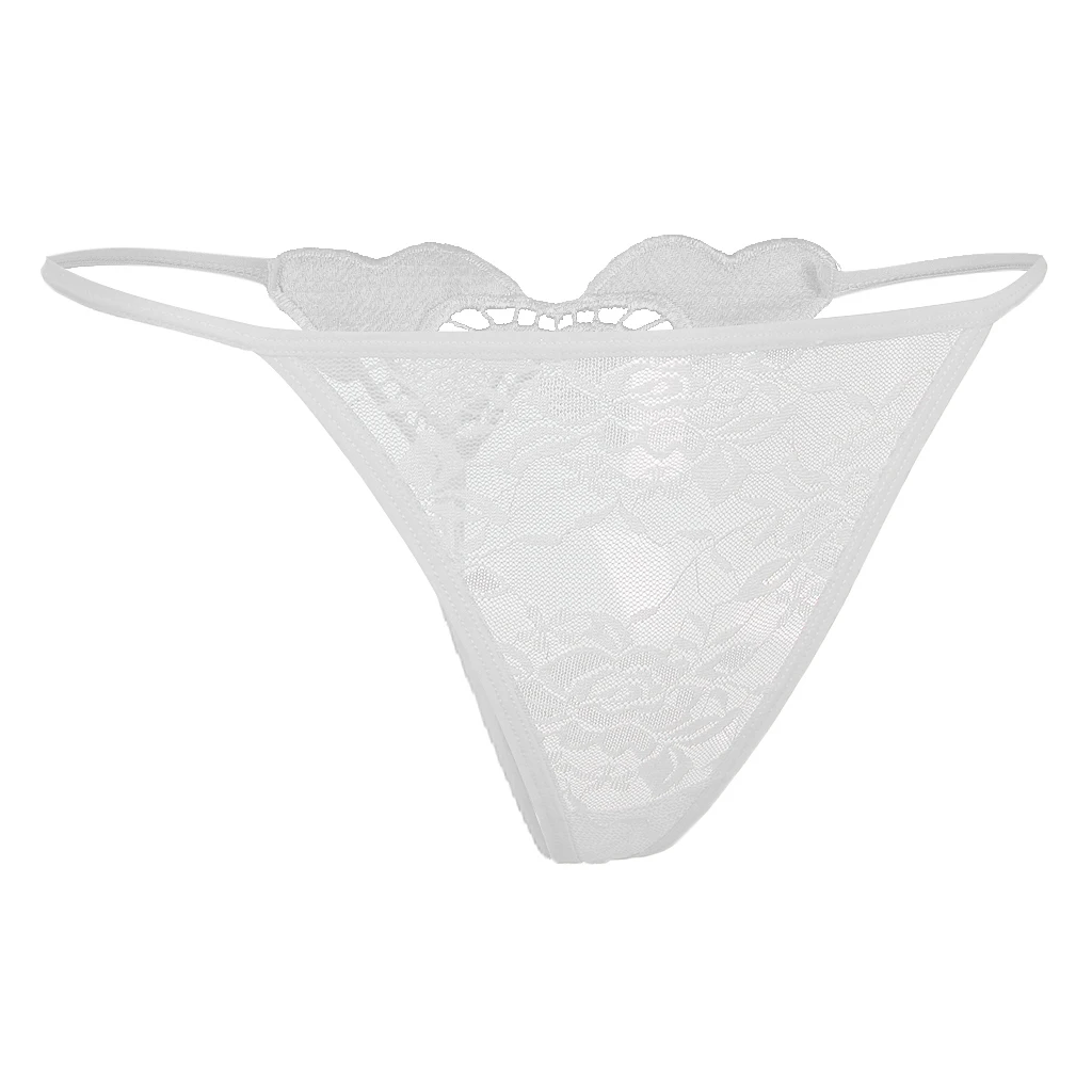Women T-back Thong Lace Underwear Heart Shaped Lingerie G-string Knicker Women's lace t-back bandage underwear.