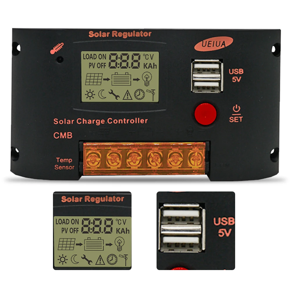 20A за максимальной точкой мощности, Солнечный Контроллер заряда 12 V/24 V Панели солнечные Системы Регулируемый параметра для ЖК-дисплей Дисплей Панели солнечные регулятор защита от перегрузки