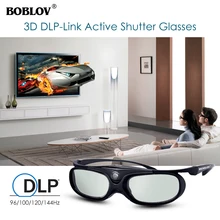 5 шт. BOBLOV активные затворы 3D очки DLP-Link USB синий совместимый BenQ W1070 W700 Dell проектор 3D очки для проектора DLP