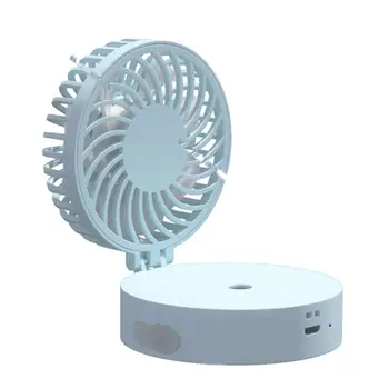 

Portable Summer Mini Handheld Folding Fan USB Rechargeable Air Conditioning Humidifier with Colorful LED Night Light