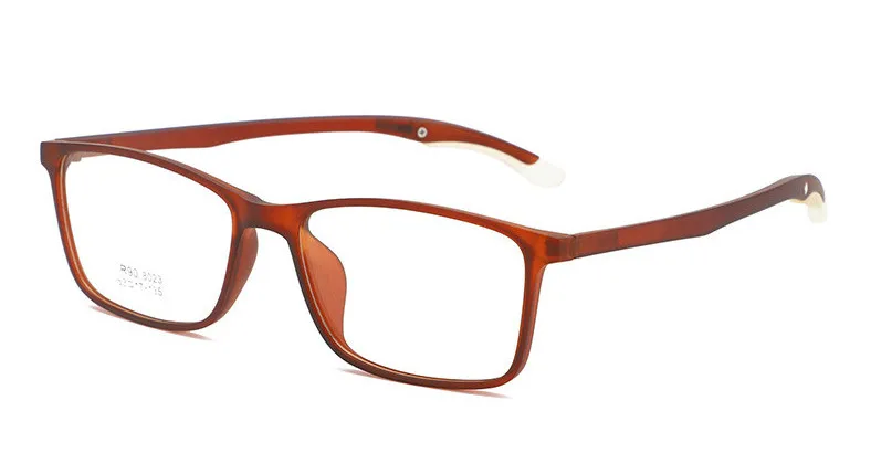 C3 Matte Brown Стильные TR90 очки легкие Гибкая оптическая оправа очки женские, мужские Rx-able рецептурная рамка регулируемый темп - Цвет оправы: C3 Matte Brown