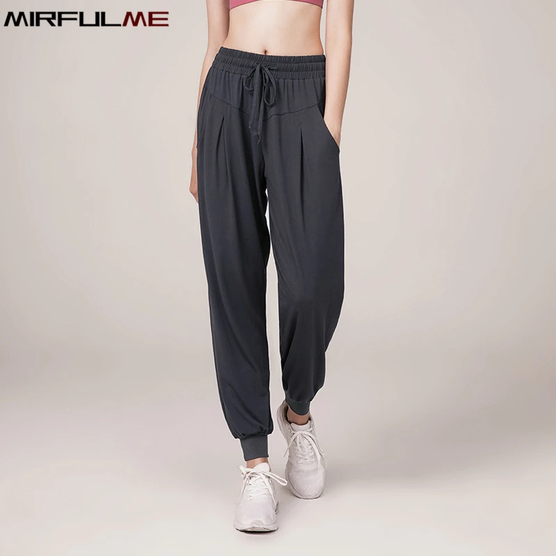 Summer Women Yoga Pants Quick Dry Sport Leggings Loose Thin Jogger Harem Pant Elastic Running Trouser Gym Fitness Bloomers Femme