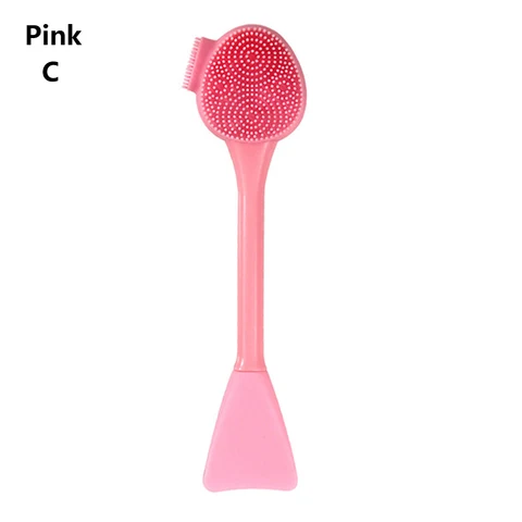 Silicone Facial Cleaning Brush Double Sided Head Mask Brush Multi-style Brush Head Nose Brush Portable Face Cleaning Tool