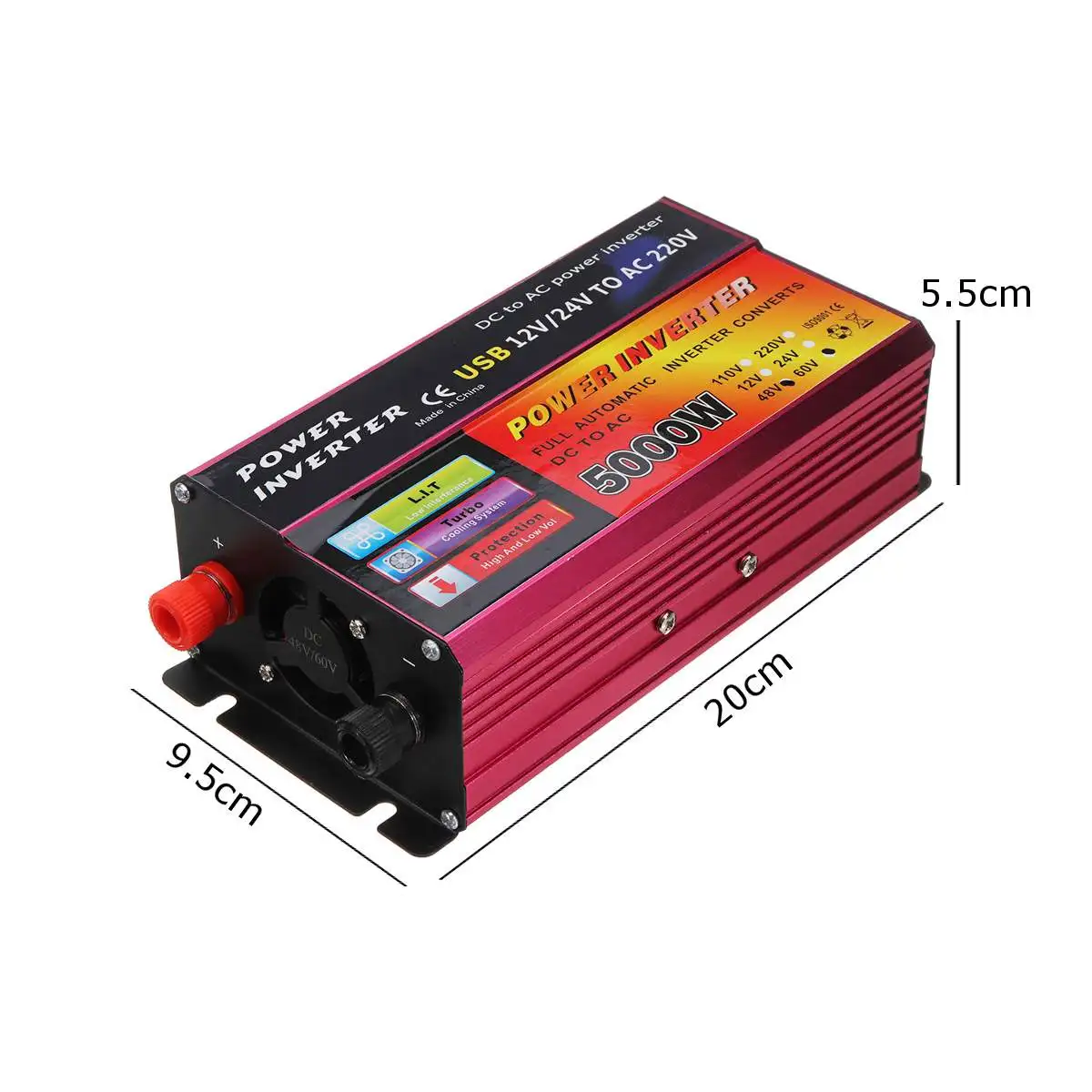  Car Inverter 12V/24V/48V/60V to 110V 5000W P eak Power Inverter Voltage Convertor Transformer Autom