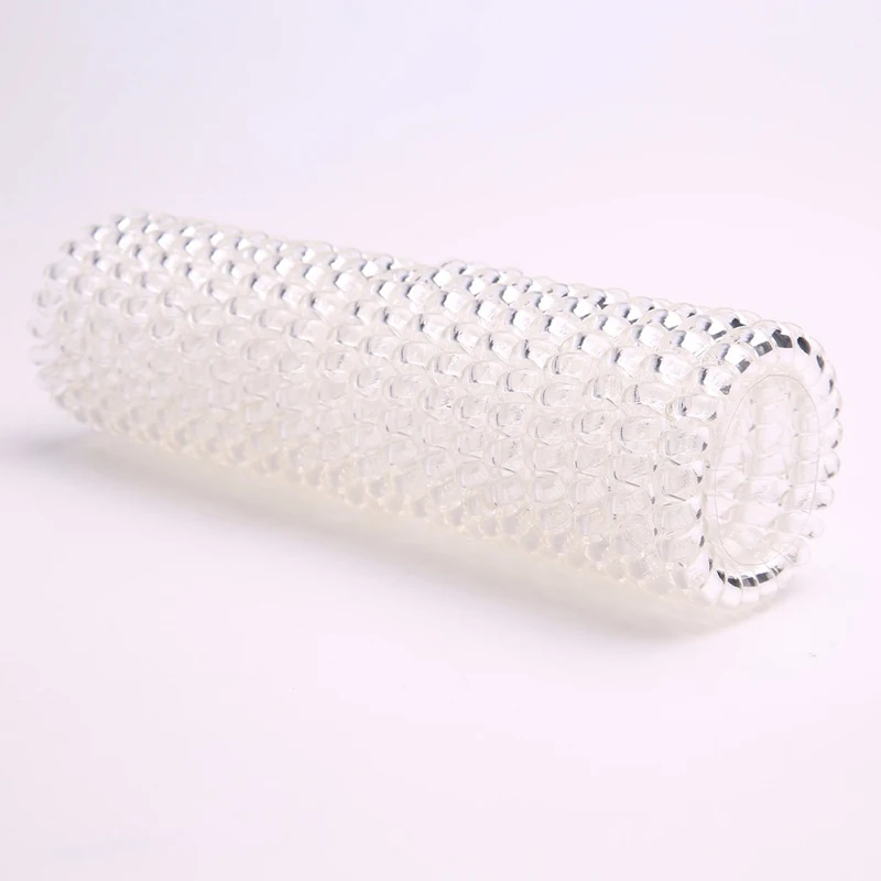 100pcs/Lot Size 5.5cm Transparent Telephone Hair Rope Wire Hair Band Rubber bands Girl Hair Gum Accessories