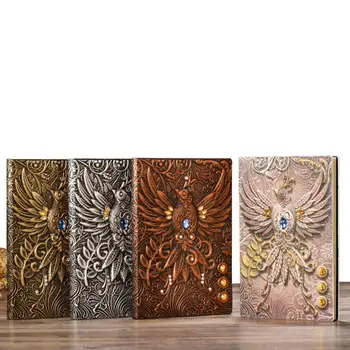 

Vintage Retro The Phenix Long Life Bird Theme Lined Paper Note Book 100 Sheets Journal School Office Supplies